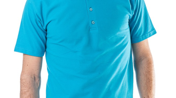 TURKUAZ POLO YAKA KISA KOL