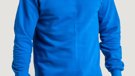Saks Mavi Bisiklet Yaka Sweatshirt