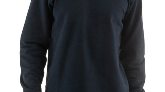 Siyah Bisiklet Yaka Sweatshirt