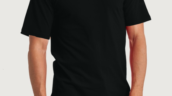 Siyah Bisiklet Yaka Tişört