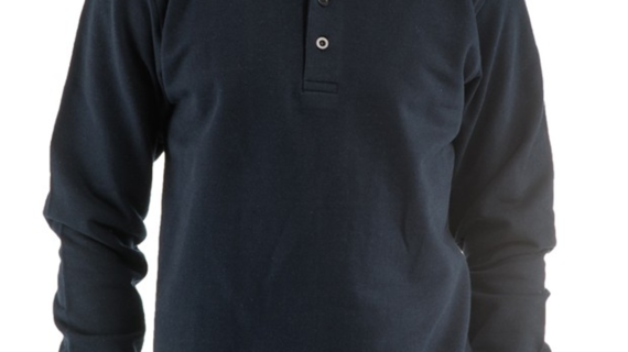 Siyah Polo Yaka Sweatshirt