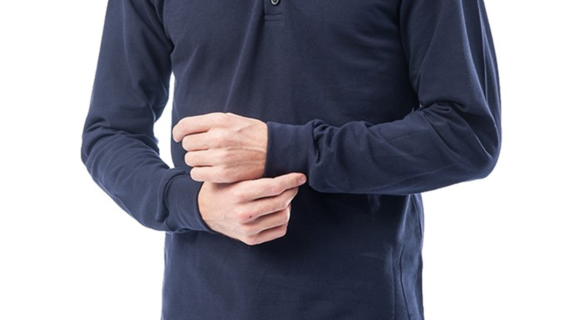 Lacivert Polo Yaka Sweatshirt